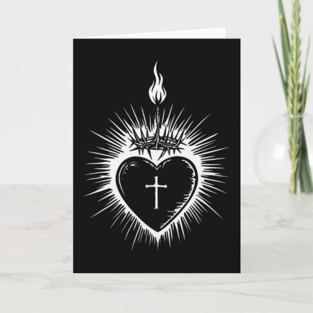 Sacred Heart Of Jesus Men Women Jesus Christ Chris Card (Front)