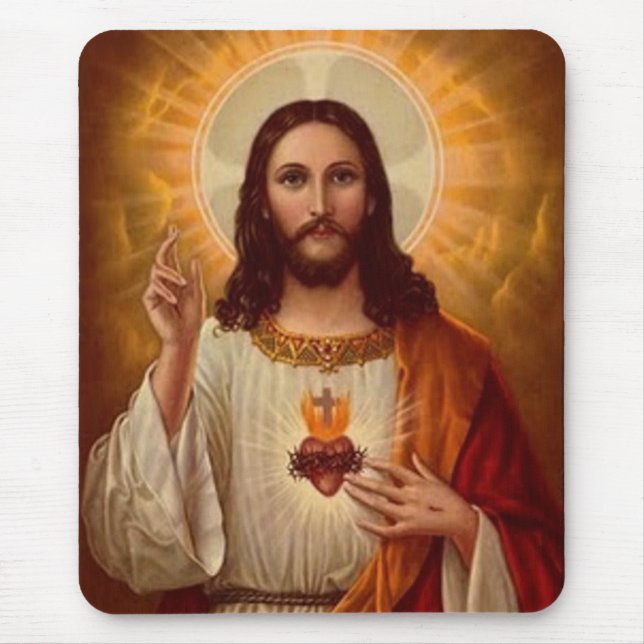 Sacred Heart of Jesus Mouse Mat (Front)