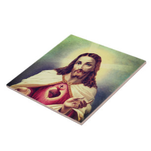 Sacred Heart of Jesus painting - Portugal Tile