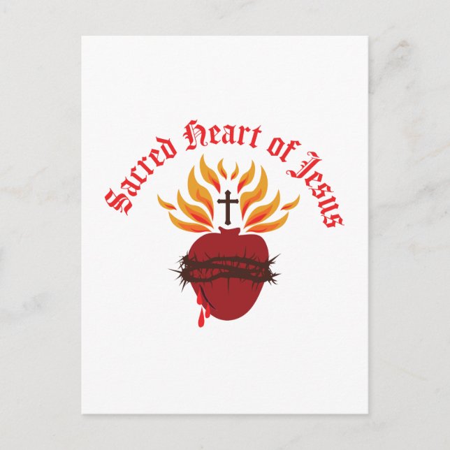 Sacred Heart of Jesus Postcard (Front)