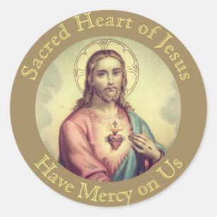 Sacred Heart of Jesus Prayer Classic Round Sticker