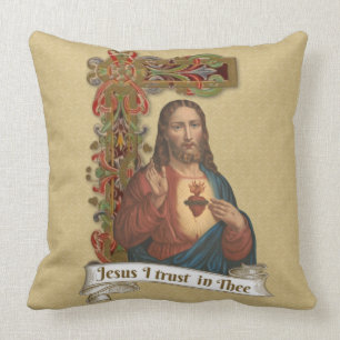 Sacred Heart of Jesus Religious  Catholic Cushion