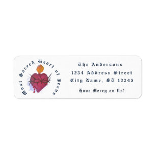 Sacred Heart of Jesus Return Address Label