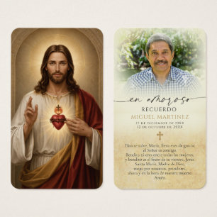 Sacred Heart of Jesus Spanish Prayer Card