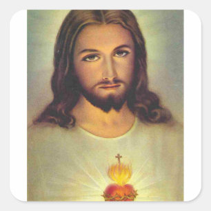 Sacred Heart of Jesus Square Sticker