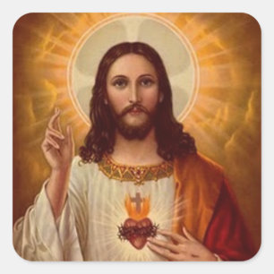 Sacred Heart of Jesus Square Sticker