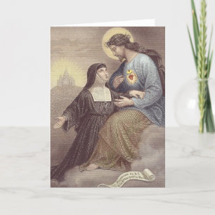 Sacred Heart of Jesus St. Margaret Mary Alacoque Card