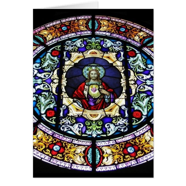 Sacred Heart of Jesus Stained Glass Window (Front)