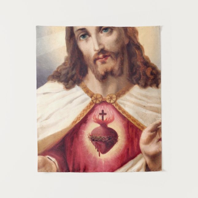 Sacred Heart Of Jesus Tapestry (Front)