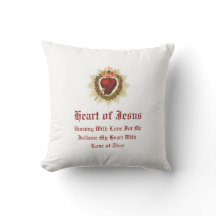Sacred Heart of Jesus Throw Pillow