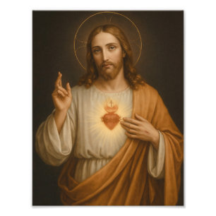 Sacred Heart of Jesus Traditional Catholic  Photo Print