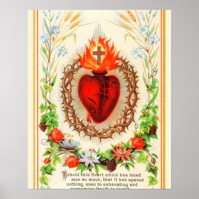 Sacred Heart of Jesus Vintage A-092621 Poster (Front)