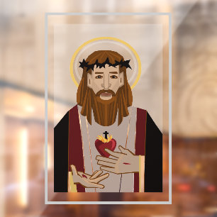Sacred Heart of Jesus Window Cling