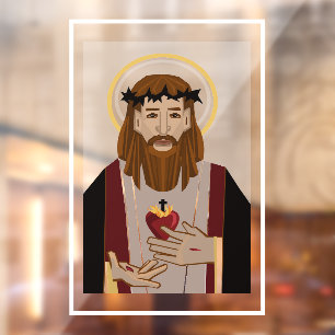 Sacred Heart of Jesus Window Cling