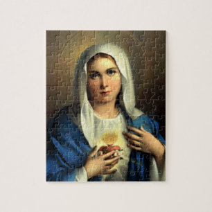 SACRED HEART OF MARY 09 CUSTOMIZABLE PRODUCTS JIGSAW PUZZLE