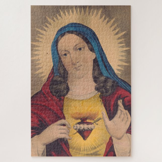 Sacred Heart of Mary Jigsaw Puzzle (Vertical)