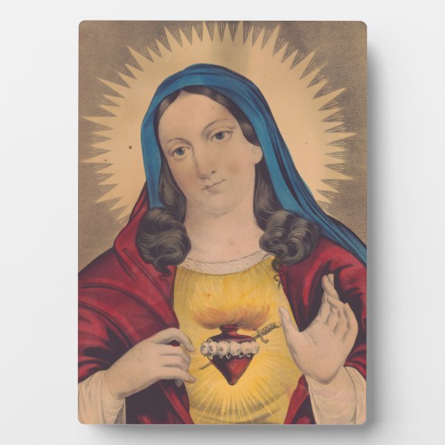 Sacred Heart of Mary Plaque (Front)
