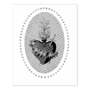 Sacred Heart of Mary Rubber Stamp