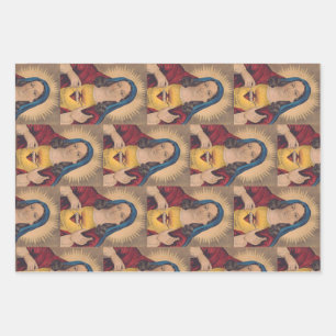 Sacred Heart of Mary Wrapping Paper Sheet