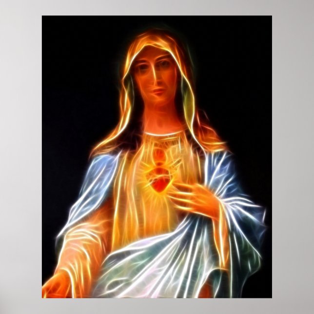 Sacred Heart of Virgin Mary Poster (Front)