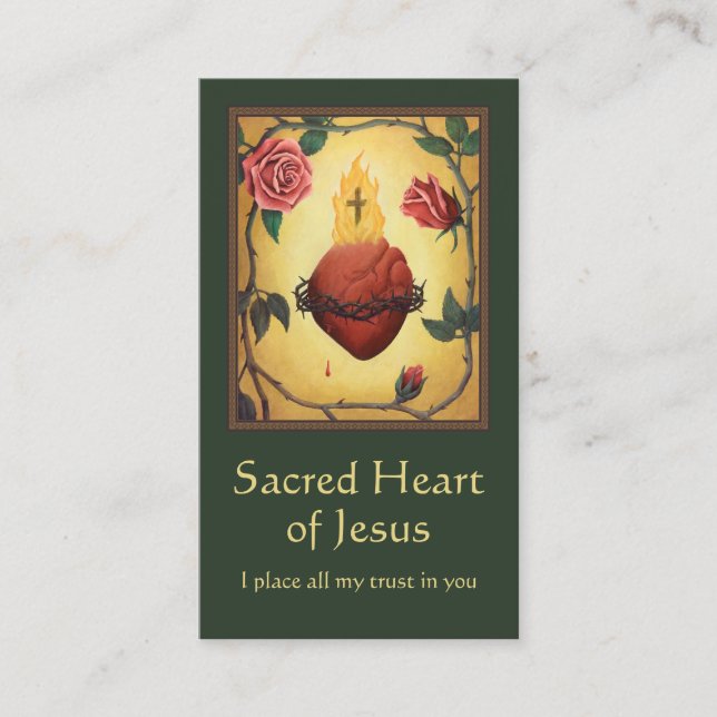 Sacred Heart Painting Prayer Card (Front)