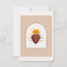 Sacred Heart Prayer Card