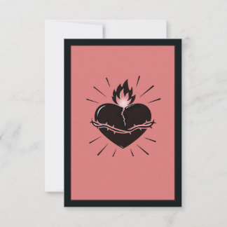 Sacred Heart Reimagined – Minimal Symbolic Art  Thank You Card