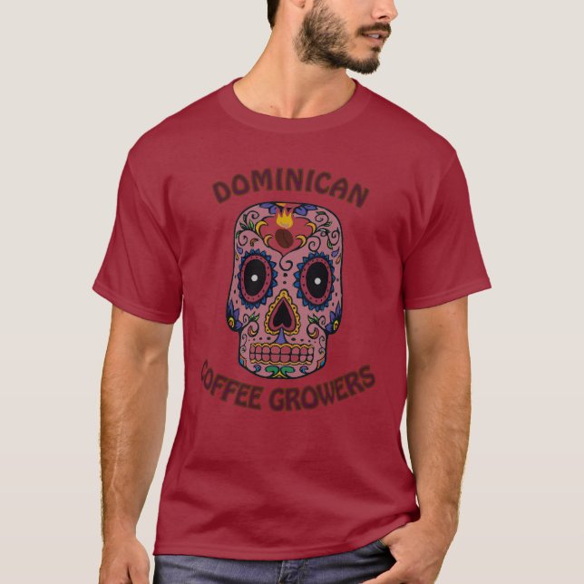 Sacred Heart Skull Coffee T-Shirt (Front)