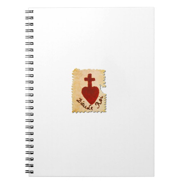 Sacred Heart Vendée Dieu, le Roi Catholic Notebook (Front)