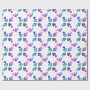 Sacred Heart White Decoupage Craft Gift  Wrapping Paper