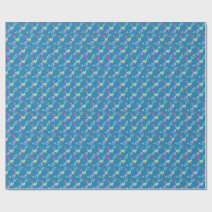 Sacred Hearts Folk Art  Wrapping Paper