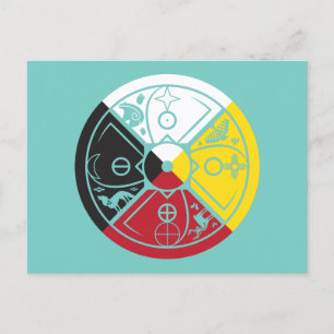 Sacred Hoop Medicine Wheel Postcard
