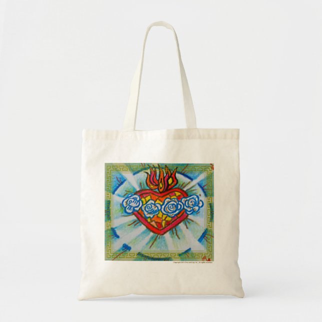 Sacred Immaculate Heart of Mary Tote Bag (Front)