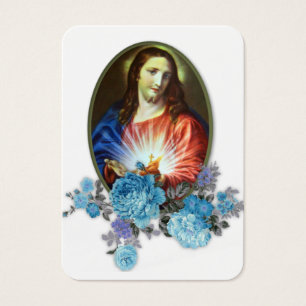 Sacred Jesus Catholic Funeral Prayer Memorial Card
