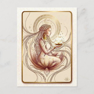Sacred Lotus Goddess Spiritual  Postcard