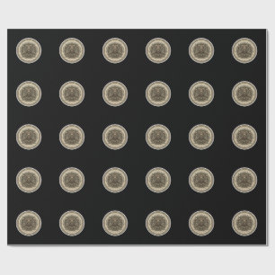Sacred Lotus Mandala Vintage Spiritual Art Wrapping Paper
