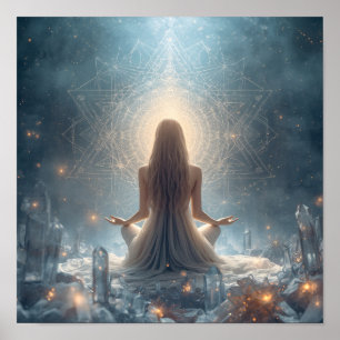 Sacred Meditation Crystal Sanctuary Poster