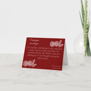 Sacred Memories Nursing Home Condolences Card