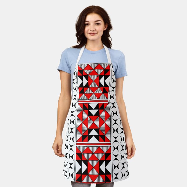 Sacred Mountains in Red Apron (Worn)