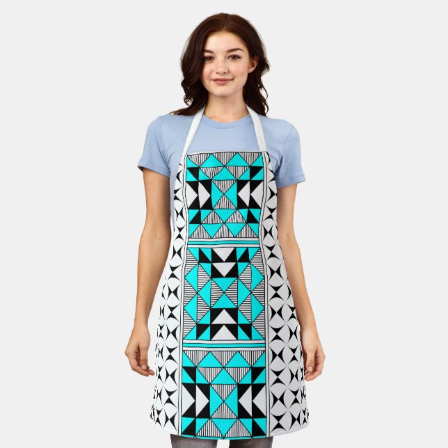 Sacred Mountains in Turquoise Apron (Worn)