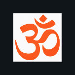 Sacred Om Symbol Canvas Print<br><div class="desc">This design features the Om (or Aum) symbol, which represents a sacred sound and a spiritual symbol in Indian religions. The Om signifies the essence of ultimate reality, consciousness or Atman. It is part of the iconography found in ancient and mediaeval manuscripts, temples, monasteries and spiritual retreats in Hinduism, Buddhism...</div>