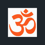 Sacred Om Symbol Canvas Print<br><div class="desc">This design features the Om (or Aum) symbol, which represents a sacred sound and a spiritual symbol in Indian religions. The Om signifies the essence of ultimate reality, consciousness or Atman. It is part of the iconography found in ancient and mediaeval manuscripts, temples, monasteries and spiritual retreats in Hinduism, Buddhism...</div>