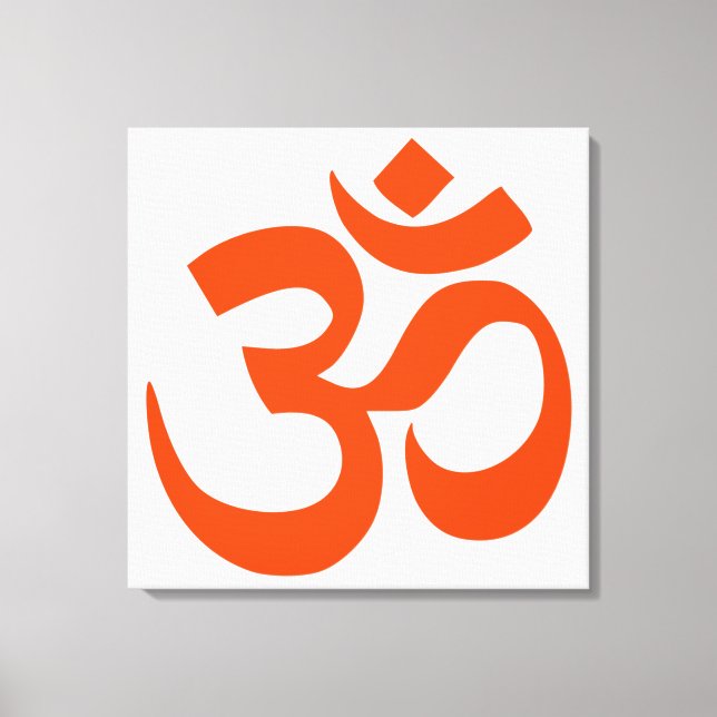 Sacred Om Symbol Canvas Print (Front)