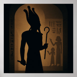 Sacred Osiris Divine Egyptian God Poster