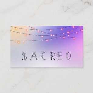 *~*  SACRED Pastel String Lights Psychic Reiki Business Card