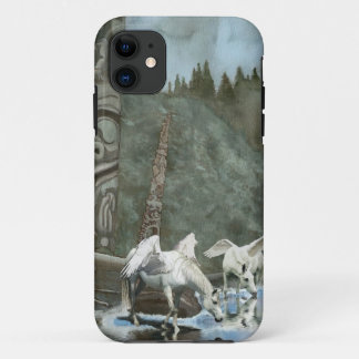 Sacred Pegasi Drinking from River Fantasy Art iPhone 11 Case
