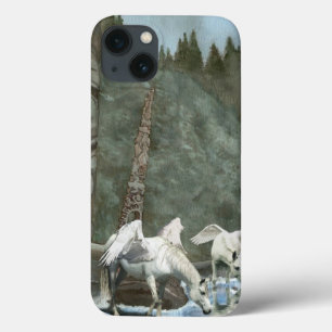 Sacred Pegasi Drinking from River Fantasy Art iPhone 13 Case