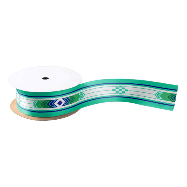 Sacred Places (Aqua) Satin Ribbon (Spool)