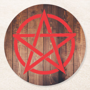 Sacred Protection pagan pentagram coaster