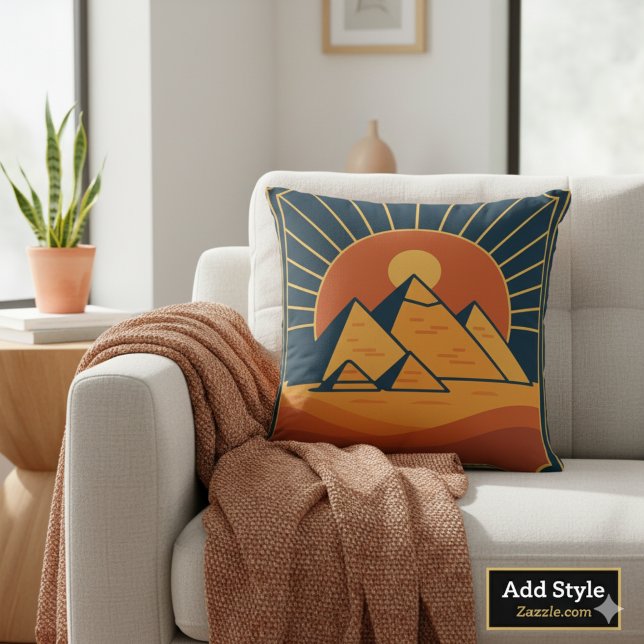 Sacred Scarab Amulet Golden Design Cushion (Creator Uploaded)